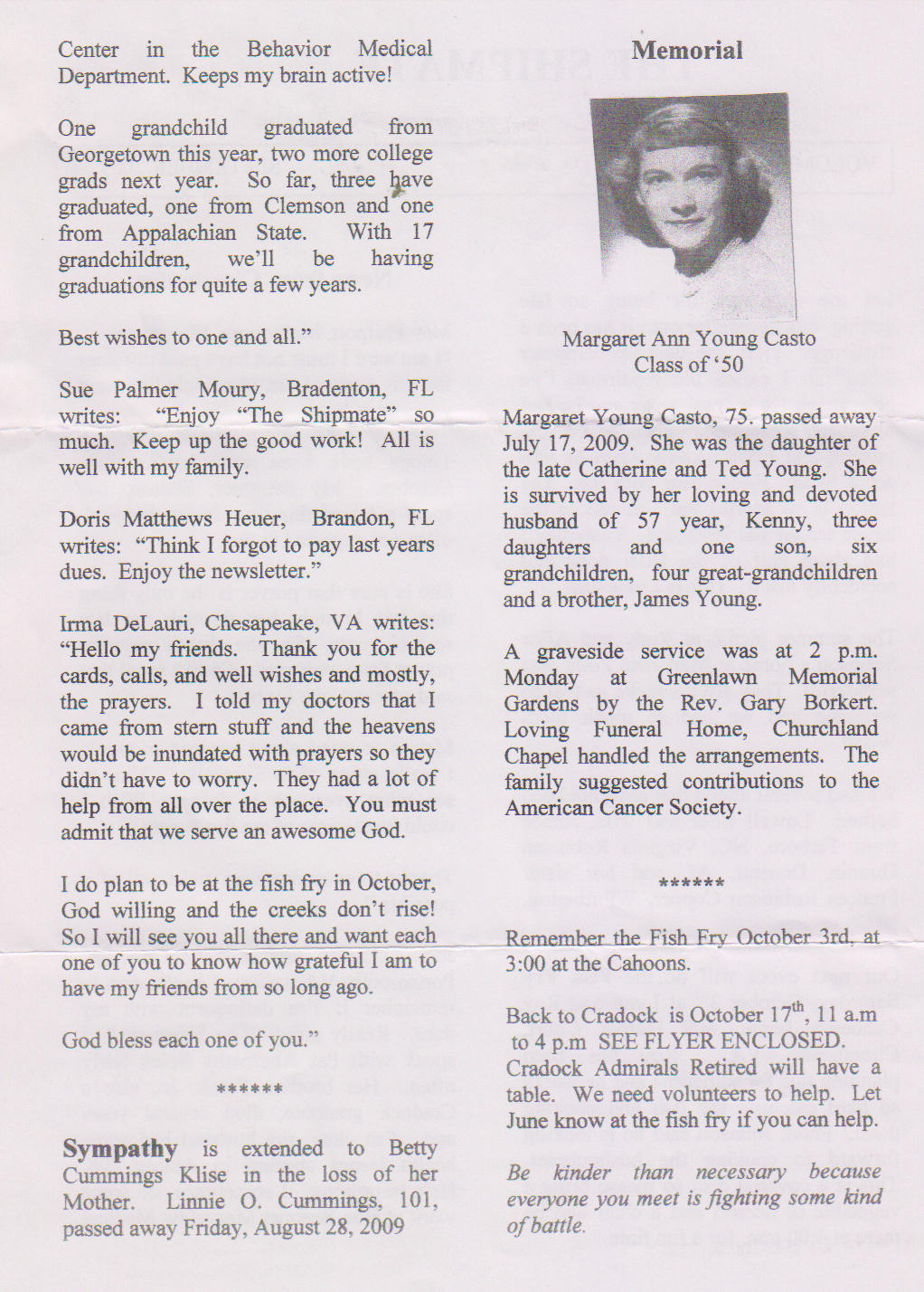 The Shipmate -Sept..2009 - pg. 2